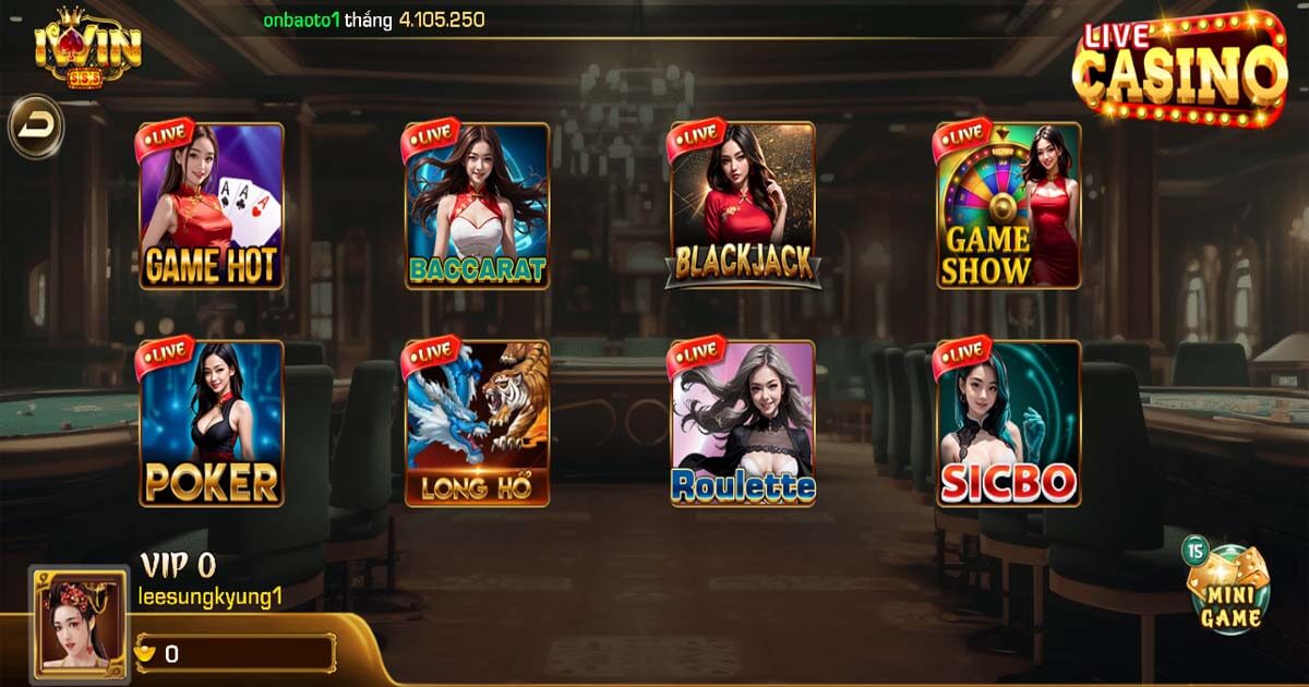 Live Game tại Iwin Club do Evolution Gaming phát triển